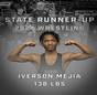Iverson Mejia is the 138 lbs. 2024 State Wrestling Championship Runner-Up. 